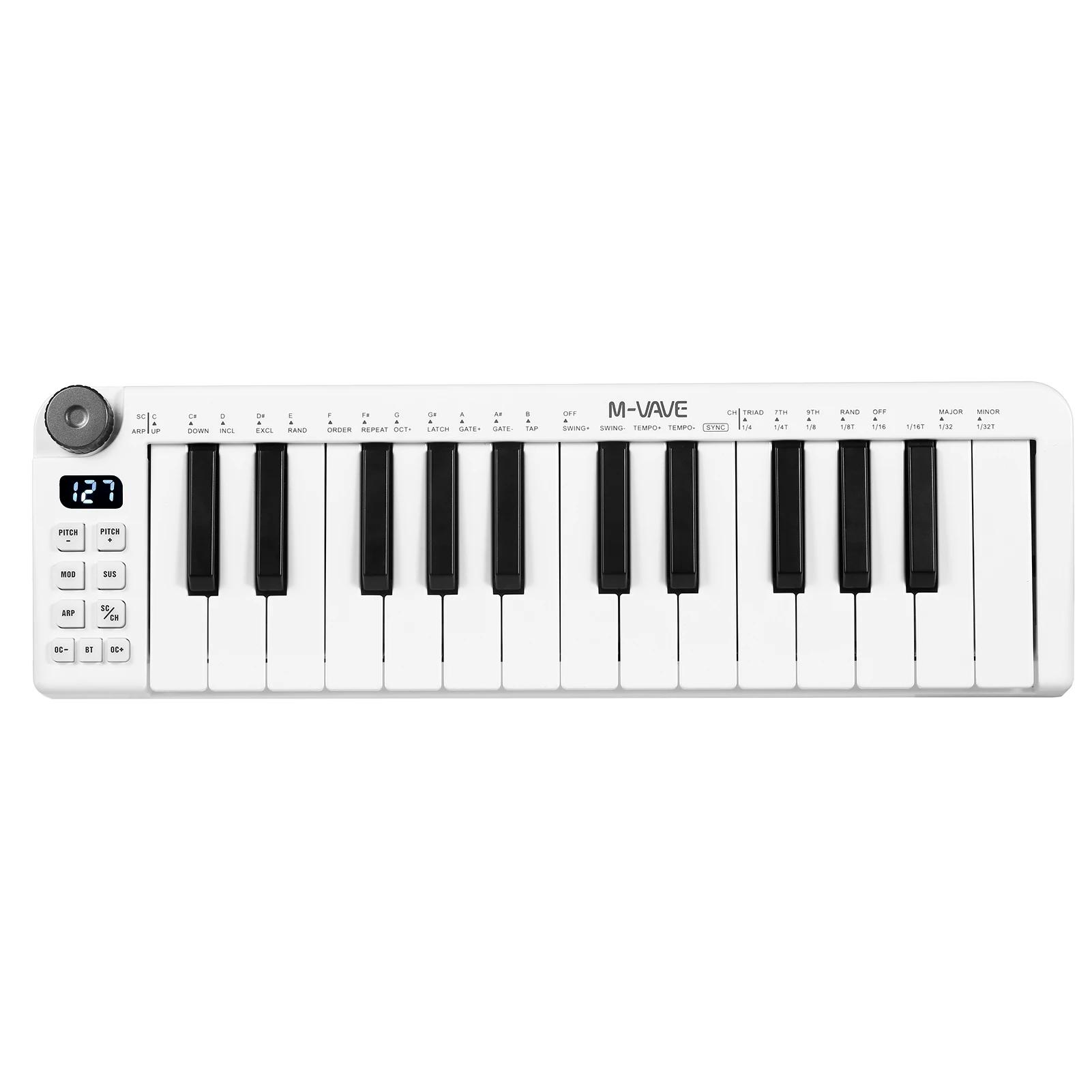 M-VAVE-Mini Teclado MIDI, Recarregável, 25-Teclas, Mini, Portátil, USB, Controlador - Image 1