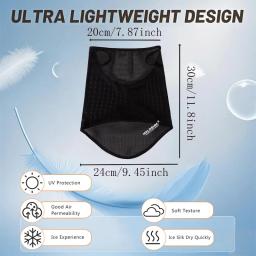 1/2/3PCS Máscara de seda gelada rosto inteiro balaclava verão proteção solar respirável resistente a UV à prova de vento para esportes atividades ao ar livre - Image 4