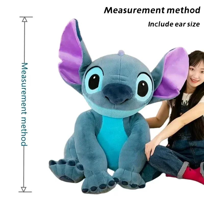 2025 30cm-80cm disney tamanho gigante lilo & ponto pelúcia boneca dos desenhos animados animal casal dormir travesseiro softmaterial brinquedo para presente - Image 1