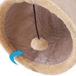 Canal de pelúcia dobrável para gato pet, camurça dobrável, brinquedo educativo, inverno quente, brinquedos interativos, suprimentos para gatos - Image 4