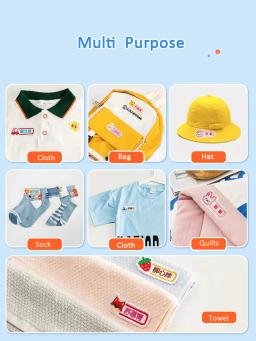 Personalizado Bordado Nome Adesivos, Etiqueta impermeável personalizada para crianças, Tag Sewable, Saco de roupa, Toalha para crianças, Bebê - Image 5