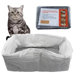 Liners sacos de areia durável gato, Filtro de fezes reutilizáveis gato, Pet higiênico areia caixa forro, 10pcs - Image 1