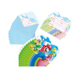 Super Mario Louça Descartável, Cartão De Convite, Decoração De Festa De Aniversário, Chuveiro De Bebê, Louça, Capa, Favor Infantil, Suprimentos De Festa - Image 2