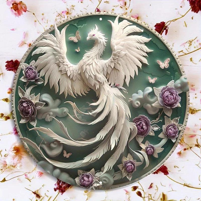 Alumínio Phoenix Wall Sign, efeitos visuais 3D, impressão de alta definição, resistência às intempéries, decorações de jardim, decoração de casa - Image 1