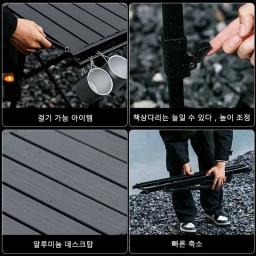 Igt mesa tática emendável portátil acampamento ao ar livre liga de alumínio leve dobrável piquenique caminhadas mesa portátil para churrasco - Image 4