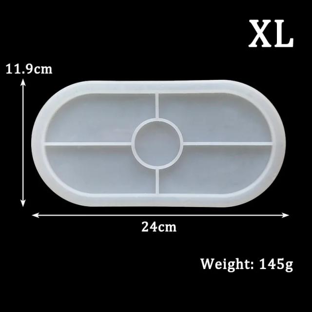 Molde de Silicone para Artesanato DIY - Cinzeiro, Bandeja e Montanha-Russa em Resina e Cimento