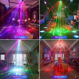 WUZSTAR-DJ Luzes de festa com controle remoto para festas domésticas, UV Disco Strobe Light, Suporte Interior, DMX 512 Ravelight, 21 Lens - Image 6