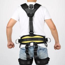 Metade do corpo cinto de segurança ajustável escalada cinto para escalada árvore escalada resgate de incêndio formação em expansão rappelling - Image 1