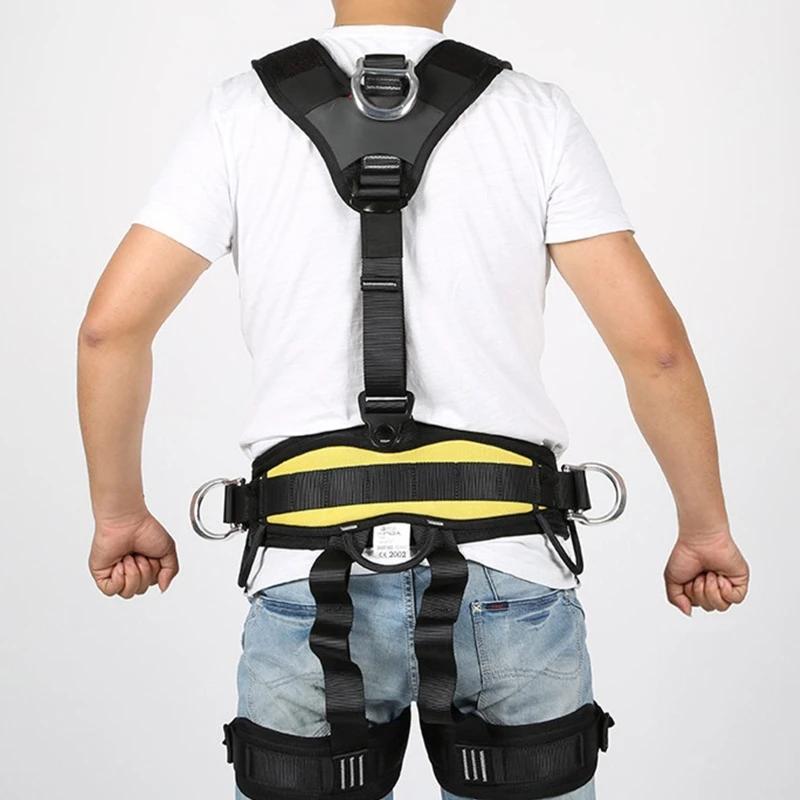 Metade do corpo cinto de segurança ajustável escalada cinto para escalada árvore escalada resgate de incêndio formação em expansão rappelling - Image 1