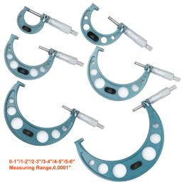 Conjunto de ferramentas de precisão, Micron externo, Premium, faixa de medição 0-1 ", 1-2", 2-3 ", 3-4", 4-5 ", 5-6", 6 PCes 0.0001 polegadas - Image 2