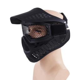 Tático máscara facial paintball malha de aço inoxidável máscara óculos proteção máscaras para airsoft tiro com arco paintball - Image 6