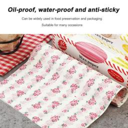 Papel de pergaminho para assar 50 peças folhas de papel de cera sanduíche papel de embrulho de alimentos papel de embrulho de natal graxa resistente cera - Image 4