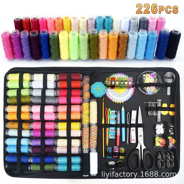 Kit de Costura Multifuncional de Viagem com 68 a 230 Peças - Agulhas, Acessórios e Estojo de Armazenamento para Artesanato, o Presente Perfeito para o Dia das Mães