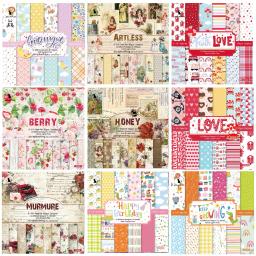Cor brilhante Scrapbooking Pads, Random Style Paper Pack, Origami Art Background, papel decorativo, tomada de cartão, 12 folhas - Image 1