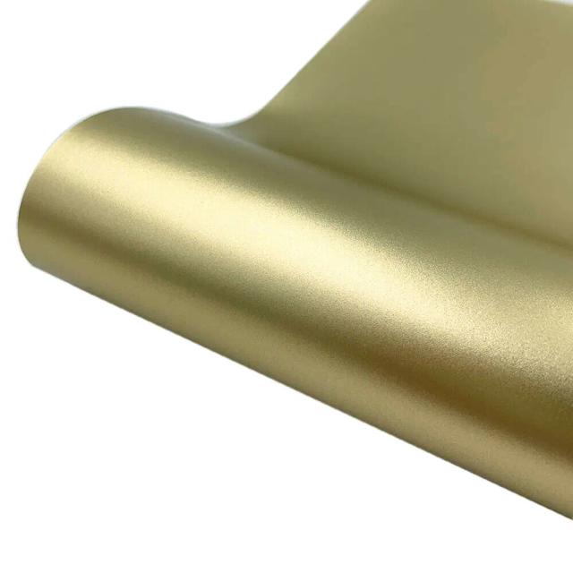 Fosco Adesivo Permanente para Artesanato: Vinil Satin Metallic em Folha - Ideal para Decoração de Vidros, Paredes e Canecas em 6 Cores Sortidas