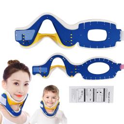 Gola ajustável do pescoço para correção de postura cervical, suporte de tração, cinto de proteção, trator órtese cinta, terapia Strecher - Image 1