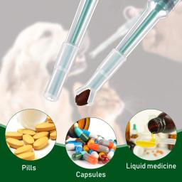 Pet Pill Plunger para cães e gatos pequenos, Seringa Pusher Gun, Dispenser Shooter, Soft Tip Tablet, Seringa Pusher, 3 pcs - Image 5