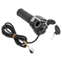 36v 48v 60v bicicleta elétrica aperto do acelerador e-bike guiador com bloqueio ebike scooter acelerador indicador de energia chave display led - Image 2