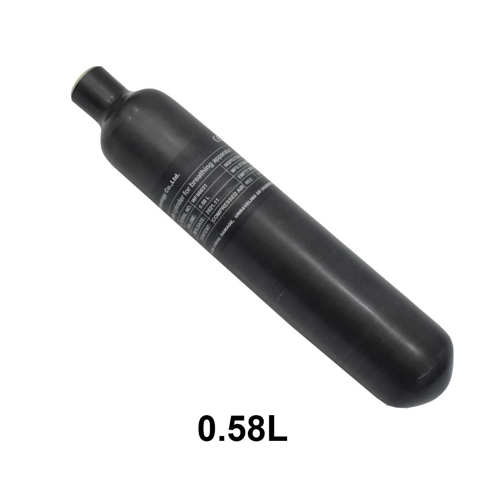 Tanque do cilindro HPA da fibra do carbono, alta pressão, 300Bar, 4500Psi, 580cc, 0.58L, M18 * 1.5 - Image 1