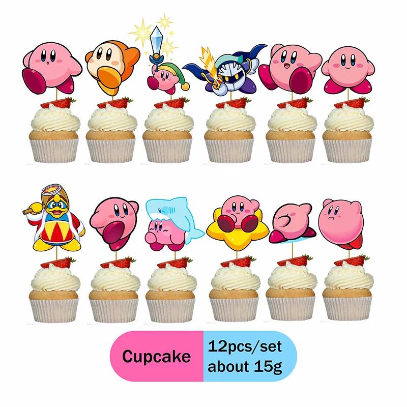 Kirby: Star Allies Tema Festa Talheres Descartáveis Placa de Papel Copo Toalha de Mesa Chá de Bebê Crianças Festa de Aniversário Decoração Suprimentos - Image 1
