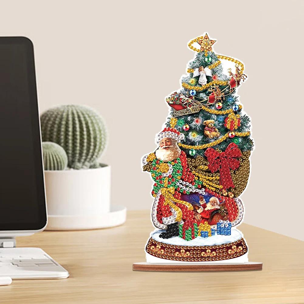 Kits De Ornamento De Pintura De Diamante De Mesa De Madeira Animal Mesa De Natal, Kits De Arte, Mesa De Natal, Escritório, Decoração De Casa - Image 1