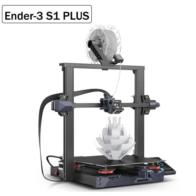 Impressora 3D Ender-3 V2/S1/S1 PRO/S1 PLUS com Placa Mãe Silenciosa e Cama de Vidro Carborundum de 32 Bits