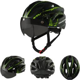 PEMILA-Capacete de Ciclismo Integralmente Moldado para Homens e Mulheres, Capacete Ultraleve de Bicicleta, Capacete de Motocicleta com Óculos Magnéticos - Image 2