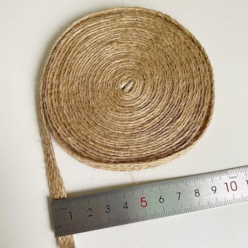 Cabos de juta trançados lisos para decoração doméstica, fita de serapilheira, macramé, artesanato DIY artesanato suprimentos, corda de cânhamo natural - Image 1