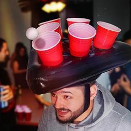 Inflável Beer Hat Ring Toss Game, Perfeito Festas ao ar livre, Reuniões de família, Bar Beber Jogos, Durável, Material PVC, Chapéu Só - Image 1