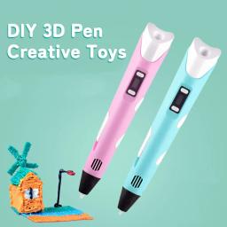 Caneta de impressão 3D com tela LCD para crianças, Filamento PLA, Impressora 3D, Presente de aniversário criativo, Design de Natal - Image 2