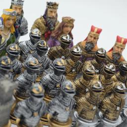 Medieval Samurai Bust Chess Character, Character Tema Cavaleiro, Brinquedo Educativo, Table Game, Resina pintada, Collectible Gift - Image 6