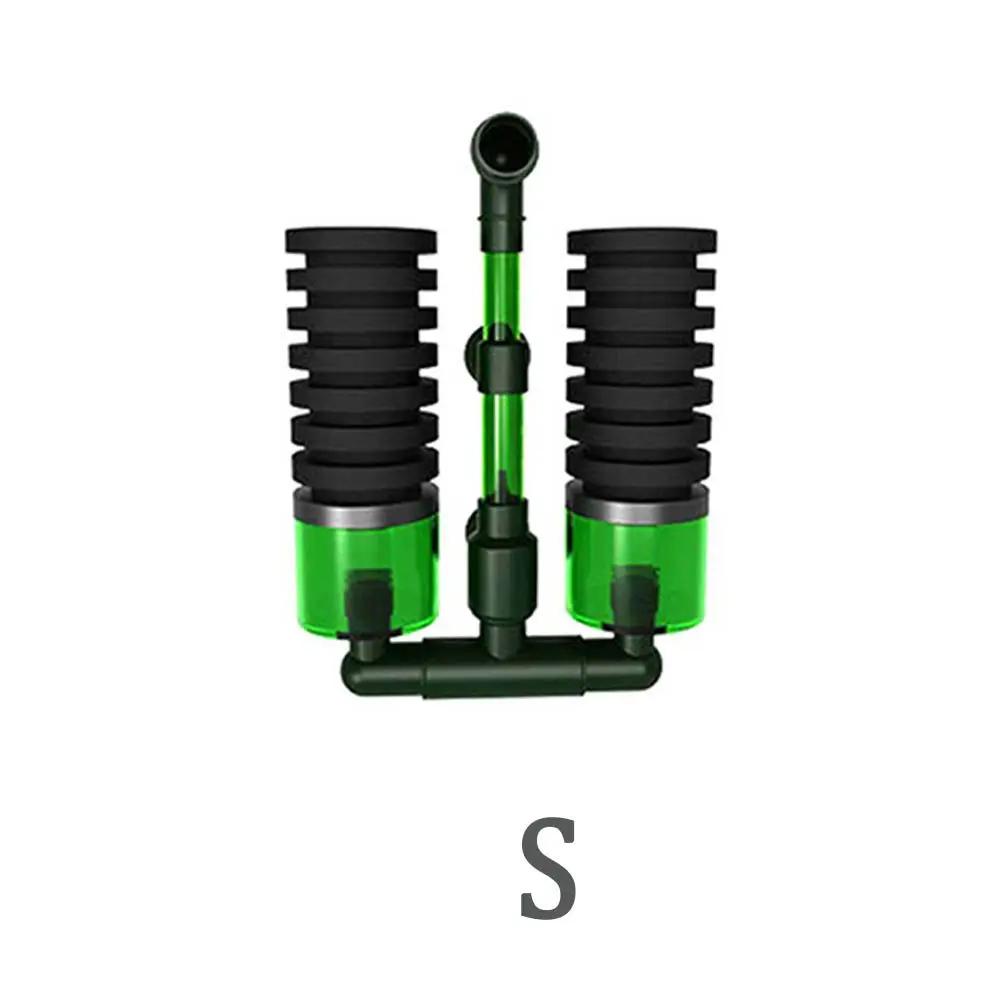 Dupla Cabeça Aquário Esponja Filtros, Espuma Filtro Prático, Equipamento Do Tanque De Peixes, Ferramenta De Limpeza, QS-100A, QS-200A - Image 1