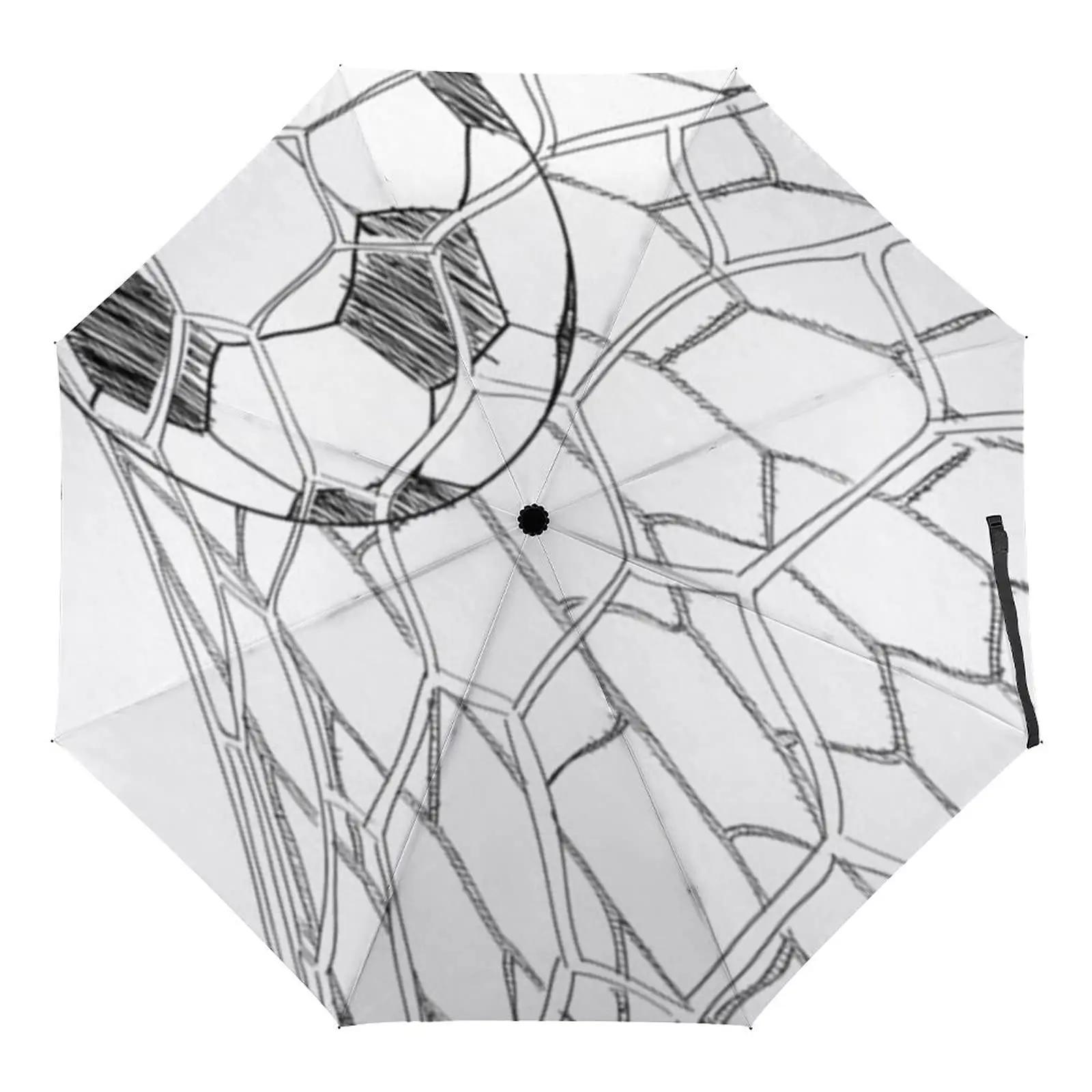 Windproof Folding Rain Umbrella, guarda-chuva esporte futebol guarda-chuvas viagem, jogo de bola, futebol, compacto, leve para adolescentes, adultos, homens, meninos - Image 1