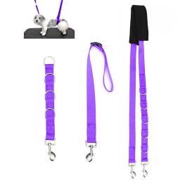 Pet ajustável cão grooming barriga cinta d-anéis faixa de banho tamanho livre pet tração cinto coleira cão arnês 3pcs - Image 5