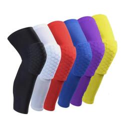 Joelheira esportiva, proteção anticolisão, ventilação para vôlei, basquete, meias de compressão, colmeia, cinta de joelho - Image 1