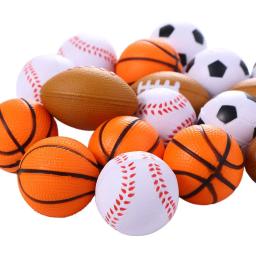 Bolas Bouncy do rugby para crianças, mini basquetebol, bola do aperto, brinquedo engraçado, esponja do plutônio, futebol, criança - Image 3