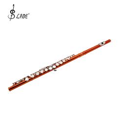 SLADE-Flauta Chave Profissional C, Flauta Laranja Aberta Fechada, Flauta De Concerto Banhado A Prata Com Caixa, Pano De Limpeza, Luvas De Vara, 16 Furos - Image 2