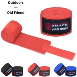 Envoltórios de boxe de algodão masculino, bandagem sanda, taekwondo, muay thai, equipamento para pulseiras, MMA, novo, 1 par - Image 1