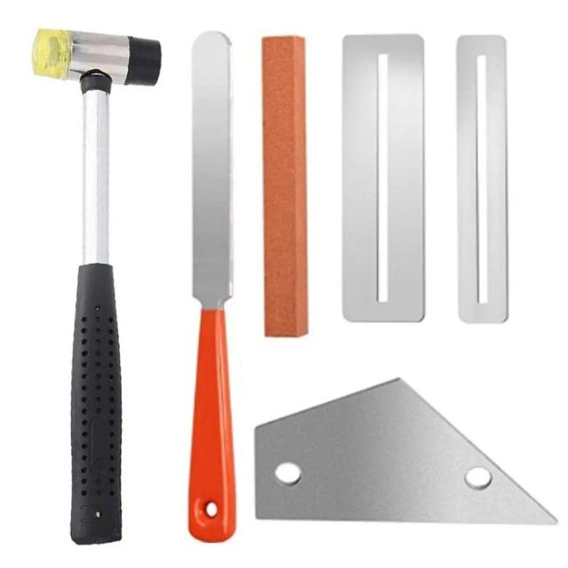 Kit de Ferramentas para Manutenção de Guitarras: Lima de Coroamento, Nível e Lixa para Guitarras, Baixos, Bandolins e Banjos