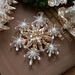 Simulação acrílica Pingentes de gelo, ornamento pendurado, enfeites de bola, Decorações de Natal para casa, Ano Novo 2024 - Image 6