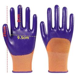 Luva protetora de nitrilo semi suspenso masculina, luvas flexíveis, material de segurança profissional, 1 par - Image 6