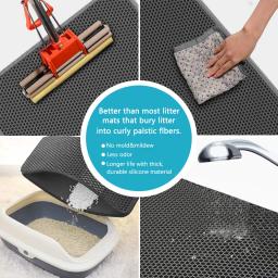 Impermeável dupla camada EVA Cat Litter Mat Tapete de estimação dobrável, almofadas de cama para gatos, suprimentos limpos - Image 6