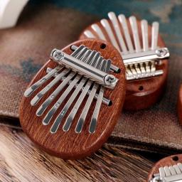 Mini 8 teclas kalimba percussão instrumento musical leve mogno polegar dedo piano elementos de música portátil - Image 1