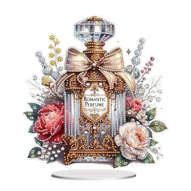 Flor Perfume Especial em Pintura Diamante - Kit de Arte 5D para Decoração de Mesa e Quarto