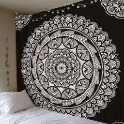 150cm mandala impressão tapeçaria parede pendurado tapete lance yoga praia tapete cobertor grande almofada de dormir arte da parede tapeçaria decorações - Image 2