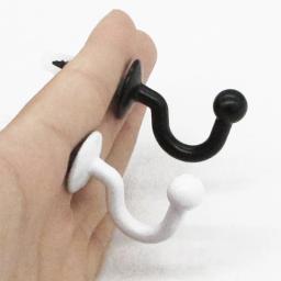 Gancho de parede de liga simples com parafuso, pendurado Wall Hanger, Belt Tie Hanger, cores preto e branco, disponível - Image 3