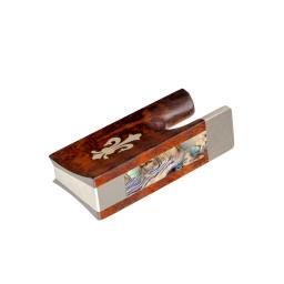 Bowork artesanal de alta polonês 4/4 tamanho arco violino snakewood sapo premium fleur de lis sapo para violino arcos fabricante luthier suprimentos - Image 6