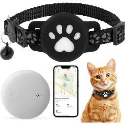 Rastreador de localização para cães e gatos pequenos, coleira reflexiva para animais de estimação com fivela de segurança, mini dispositivo rastreador para cachorros, compatível com ios - Image 1