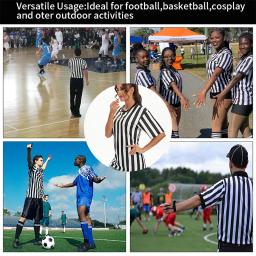 Unisex manga curta futebol t-shirt, solto casual esportes jérsei, raia tees, estampa de verão, plus size, árbitro top - Image 5