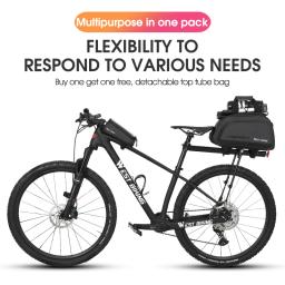 West Biking-2 em 1 Saco Tronco Bicicleta, Montanha Bicicleta Cauda Assento Pannier Pack, Bagageiro, Saco de bicicleta, Acessórios de ciclismo - Image 2